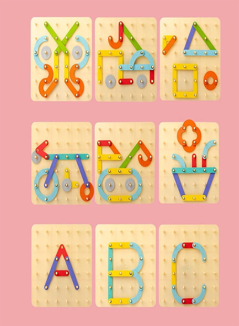 GGOOT Letter and Number Construction Activity Set | Kids Alphabet and Geometry Stacking Blocks Toys - Preschool Toys for Improving Children’s Interest in Learning, Perfect for Girls and Boys  - Image 5