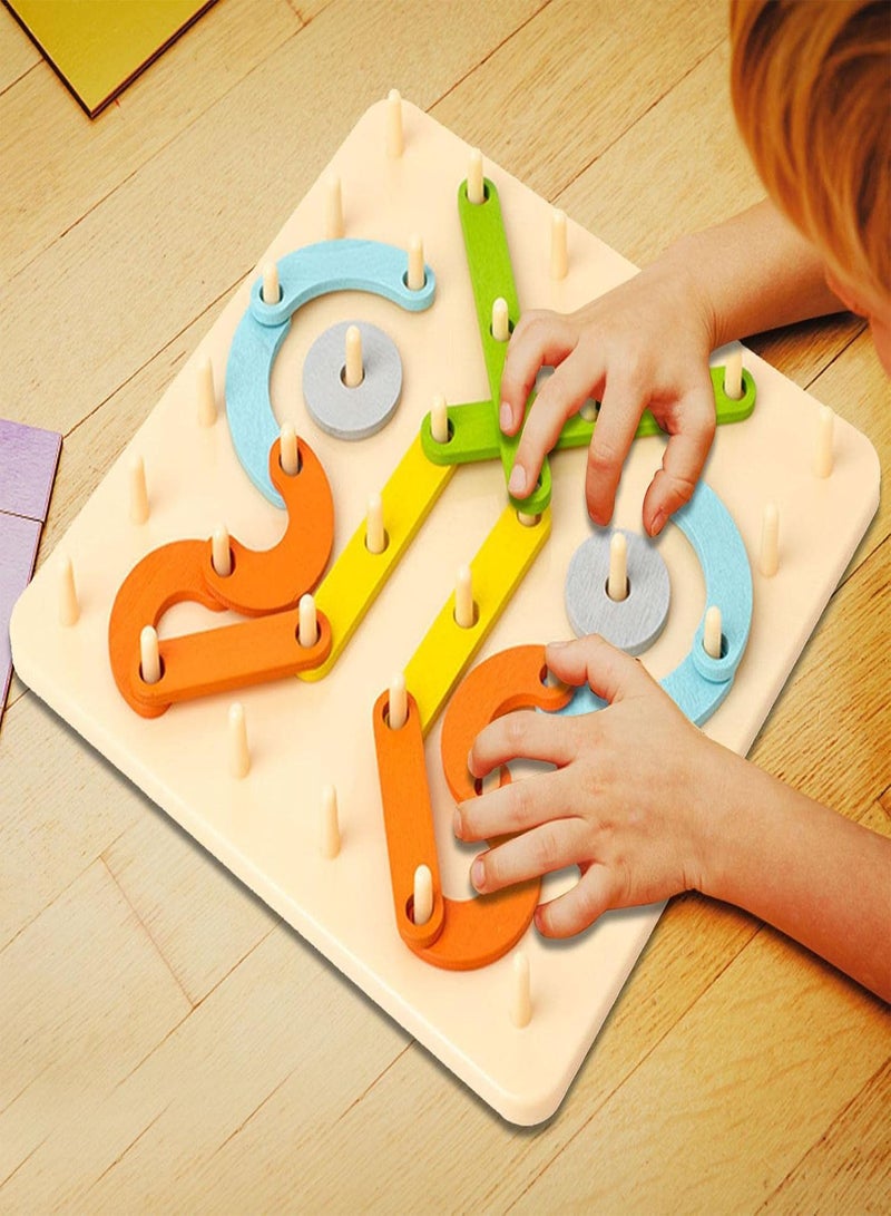 GGOOT Letter and Number Construction Activity Set | Kids Alphabet and Geometry Stacking Blocks Toys - Preschool Toys for Improving Children’s Interest in Learning, Perfect for Girls and Boys  - Image 2