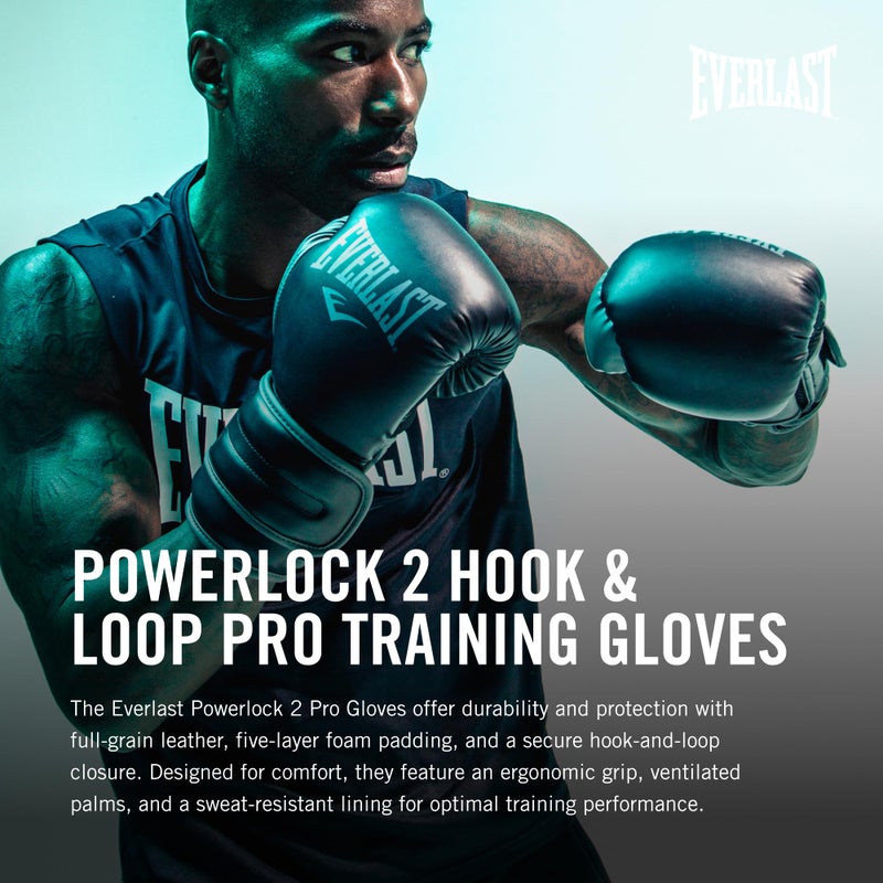 EVERLAST Everlast POWERLOCK 2 TRAINING GLOVES,Black, 14OZ ,870314-70 - Image 2