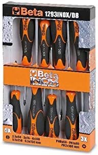 Beta 1293INOXD8 Set of 8 Stainless Steel Slotted and Phillips Head Screwdrivers - Image 2