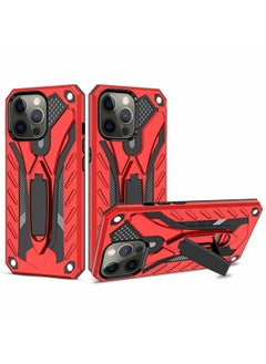 Bills iPhone 13 Pro Premium Armor Case Built-In Kickstand - Military-Grade Shockproof Protective Cover with Reinforced Corners (Red)  - Image 1