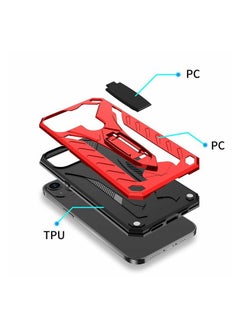 Bills iPhone 13 Pro Premium Armor Case Built-In Kickstand - Military-Grade Shockproof Protective Cover with Reinforced Corners (Red)  - Image 5