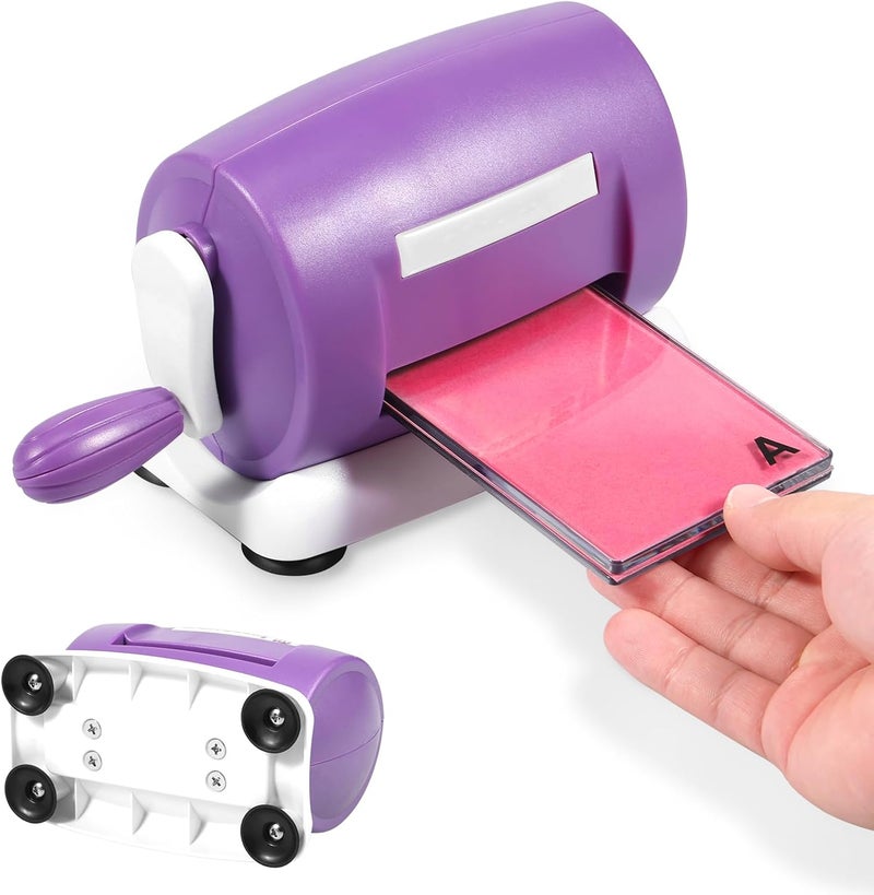 windforgecraft Die Cutting Embossing Machine Die Cutting and Embossing Arts and Craft Machine Hand Cranked Art Manual Embossing Machine for Card Making Scrapbooking Stickering and Journaling (Purple) - Image 1