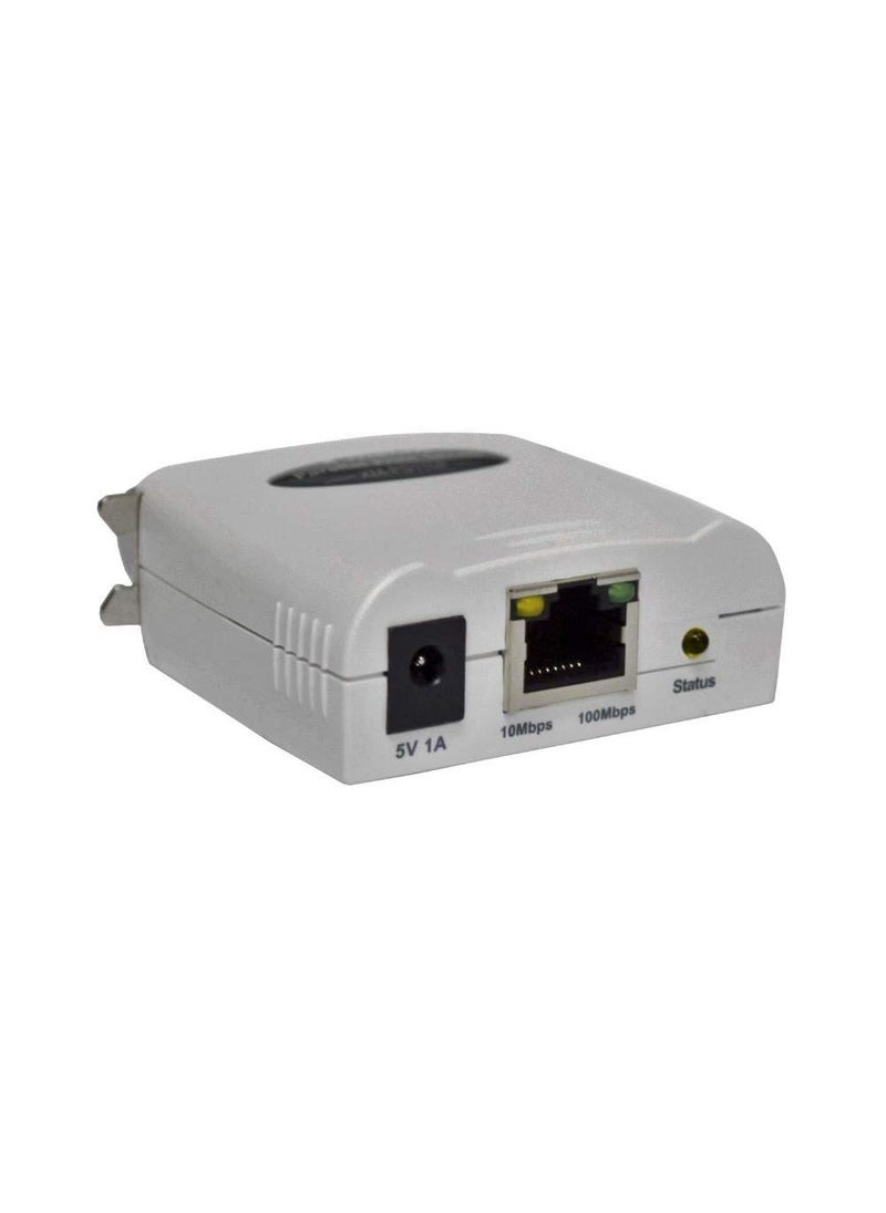 X-media X-MEDIA XM-PS110P 1-Port 10/100Mbps Fast Ethernet Parallel Print Server, Parallel Centronics Port Network Print Server  - Image 2