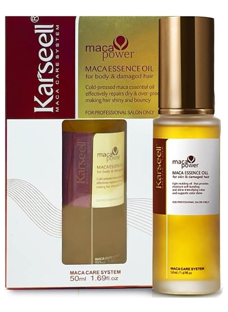 Karseell Karsel Moroccan Argan Oil Hair Treatment, Lightweight Cold Pressed Argan Oil Hair Serum for Dry and Damaged Hair 50ml - Image 1