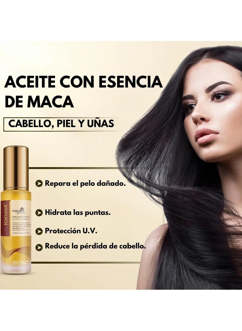 Karseell Karsel Moroccan Argan Oil Hair Treatment, Lightweight Cold Pressed Argan Oil Hair Serum for Dry and Damaged Hair 50ml - Image 3