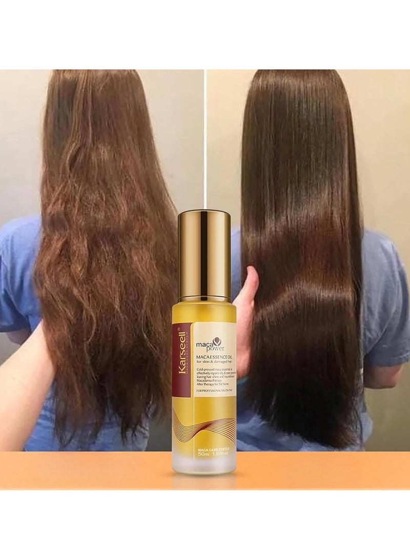 Karseell Karsel Moroccan Argan Oil Hair Treatment, Lightweight Cold Pressed Argan Oil Hair Serum for Dry and Damaged Hair 50ml - Image 4