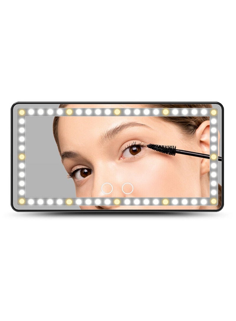 MUNTAQI Car Makeup Mirror Sun Visor Mirror with LED Light Supplement Rechargeable - Image 1