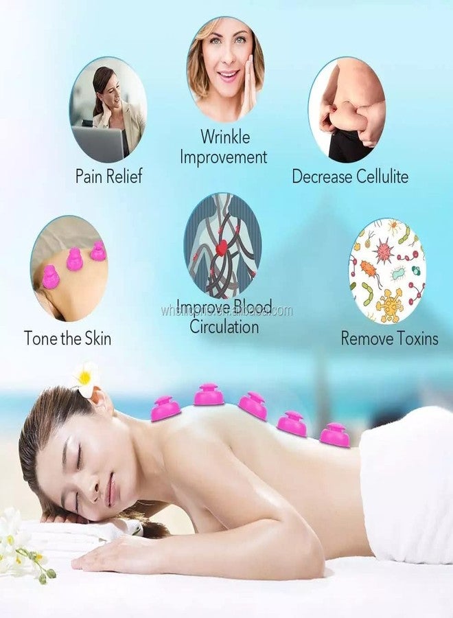 ANCS ACUPRESSURE Half ball silicone vacuum cupping therapy massage & pain relief silicone pink ball one - Image 4
