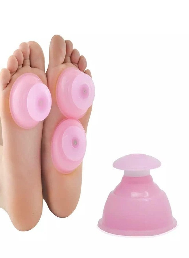 ANCS ACUPRESSURE Half ball silicone vacuum cupping therapy massage & pain relief silicone pink ball one - Image 2