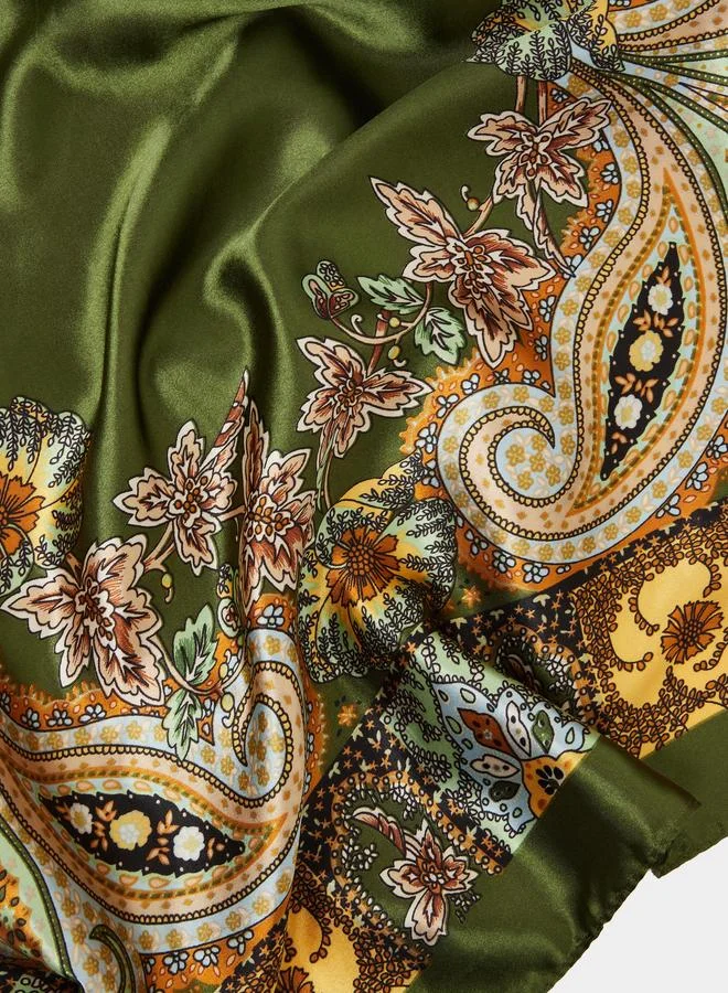 ستايلي Green Paisley Print Bandana