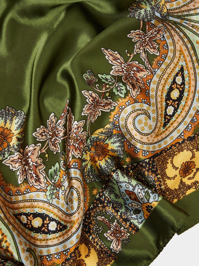 Styli Green Paisley Print Bandana - Image 3