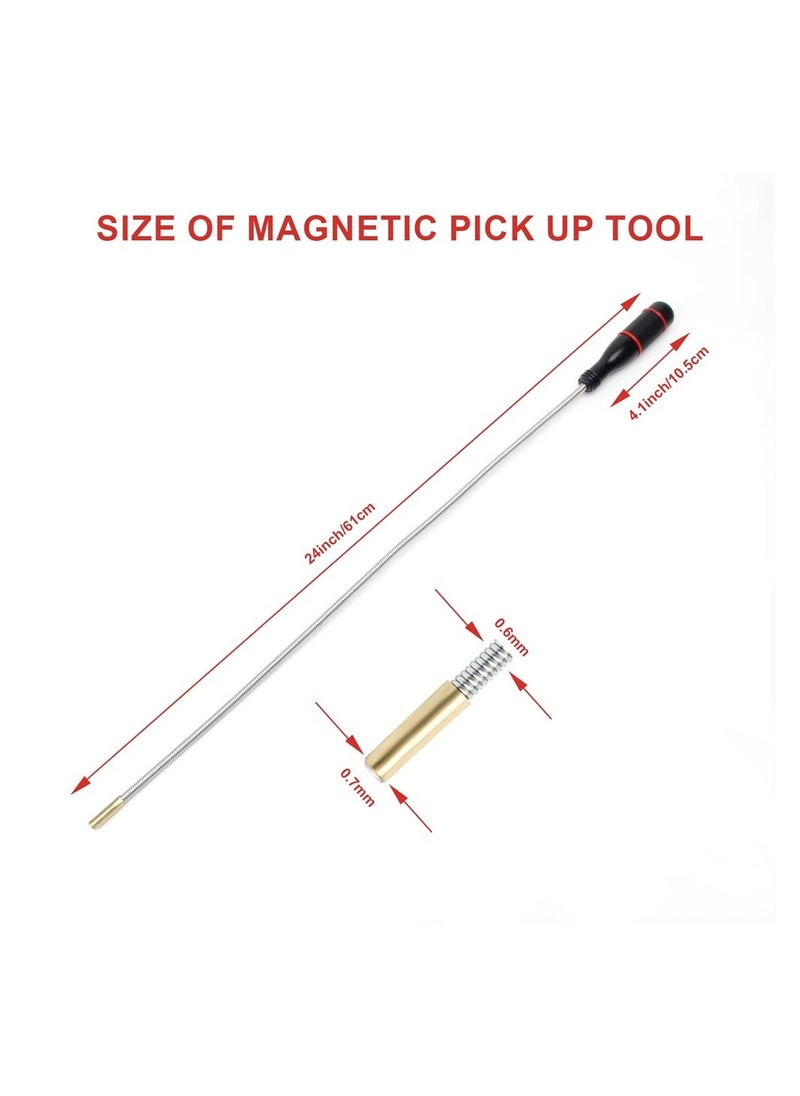 2 Pack Bendable and Flexible Magnet Tool 24 Inch Versatile Magnet Sweeper for Difficult-to-Reach Home Sink Drains Car Keys Bolts  - Image 2
