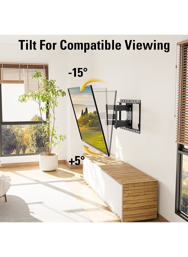FlashHawk TV Wall Mount for 26-55 TVs up to 40KG, Full Motion TV Mount Bracket Articulating Swivel Extension Tilting Leveling,Max VESA 400x400MM  - Image 3