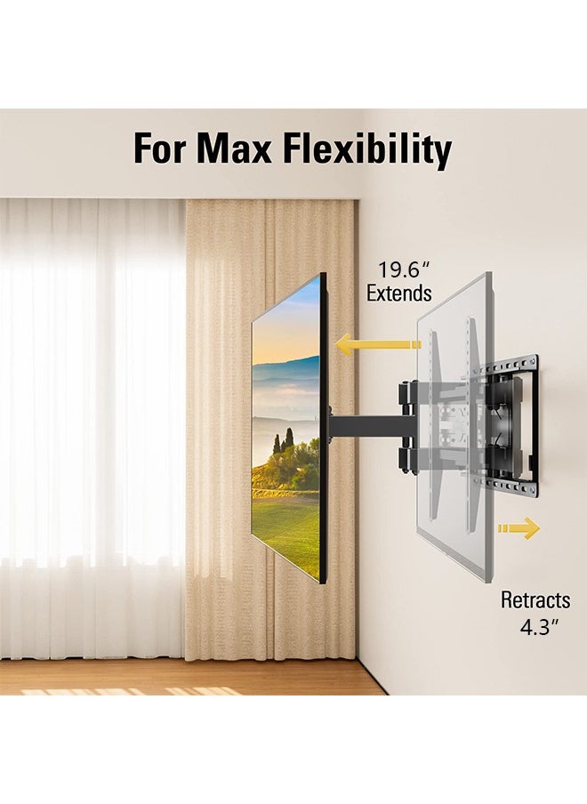 FlashHawk TV Wall Mount for 26-55 TVs up to 40KG, Full Motion TV Mount Bracket Articulating Swivel Extension Tilting Leveling,Max VESA 400x400MM  - Image 5
