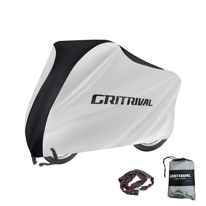 GRITRIVAL Bike Covers Outdoor Storage Waterproof It has Three Colors and Two Sizes The Bicycle Cover is Equipped with a Bike Rack Chain Lock