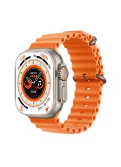 ULTRA smart watch for counting calories, receiving messages and calls, and supports the Arabic language, 49 mm - orange