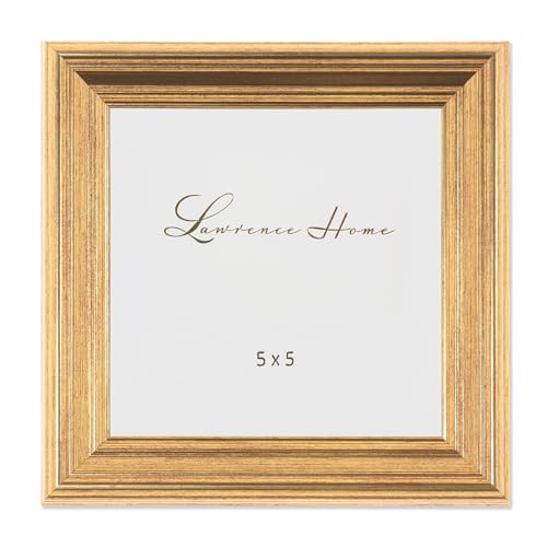 Lawrence Frames 5"L x 5"W Sutter Burnished Gold Picture Frame - Image 1