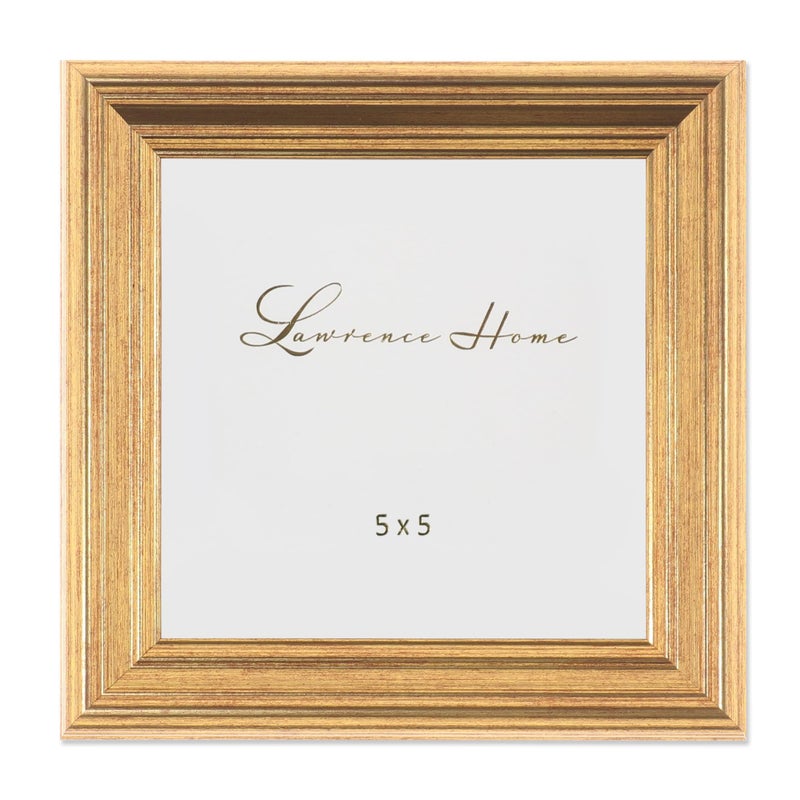 Lawrence Frames 5"L x 5"W Sutter Burnished Gold Picture Frame - Image 4