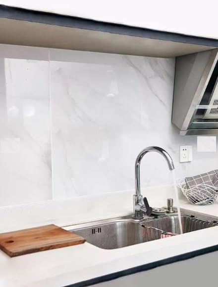 HOMSUN Transparent Self-Adhesive Sticker for Kitchen Use Greaseproof Sticker Waterproof and Oil-Proof (12in x 4ft, Clear Vinyl) - Image 5