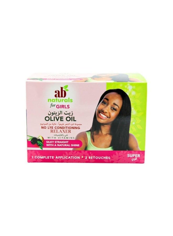 AB Naturals Children's Hair Straightening Kit with Olive Oil - Strong
