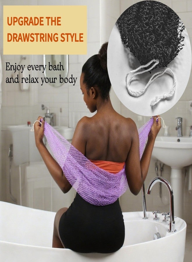 SPMKTBOZAI Authentic African Net Sponge; Long Exfoliating Body Scrubber; Traditional African Washcloth for Dead Skin & Smooth KP; Hygienic Fast Dry Loofah Alternative; for Men & Women - Image 4