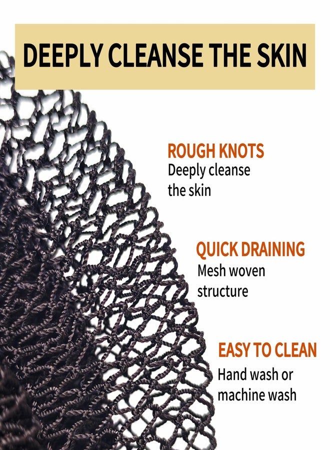 SPMKTBOZAI Authentic African Net Sponge; Long Exfoliating Body Scrubber; Traditional African Washcloth for Dead Skin & Smooth KP; Hygienic Fast Dry Loofah Alternative; for Men & Women - Image 3
