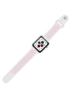 HEXABEX Apple Watchband 46mm/45mm/44mm/49mm Nike Strap for Apple Watch All Series White/Pink  - Image 4