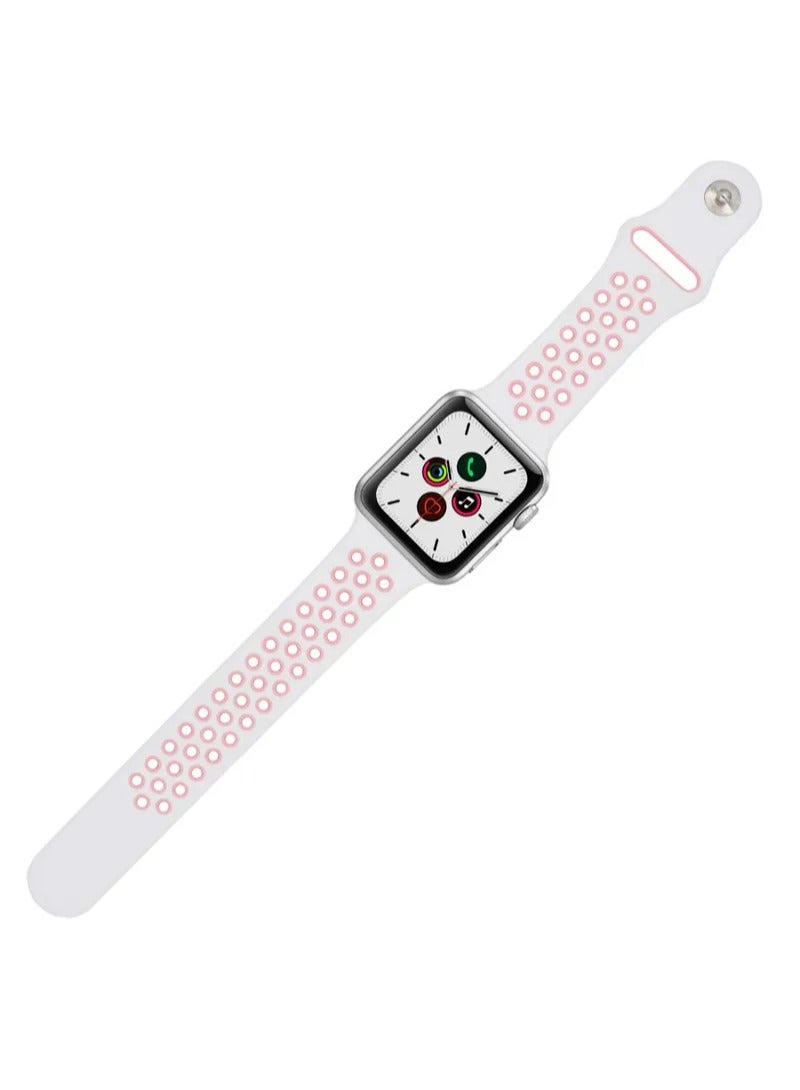 Apple Watchband 46mm/45mm/44mm/49mm Nike Strap for Apple Watch All Series White/Pink