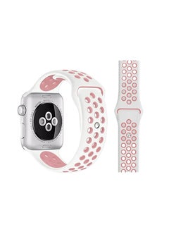 HEXABEX Apple Watchband 46mm/45mm/44mm/49mm Nike Strap for Apple Watch All Series White/Pink  - Image 2