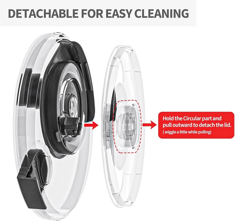 Cambom Salad Spinner Lettuce Spinner, Wash, Spin & Dry Salad Greens, Vegetable Washer Salad Dryer With Rotary Handle for Fruits & Vegetables, High Efficiency Vegetable Spinner Kitchen Gadget 3Qt Black - Image 4