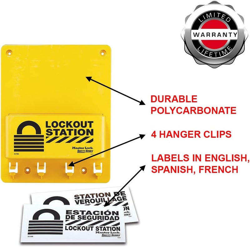 MasterLock - S1700 Compact Lockout Center, Unfilled , Yellow - Image 3