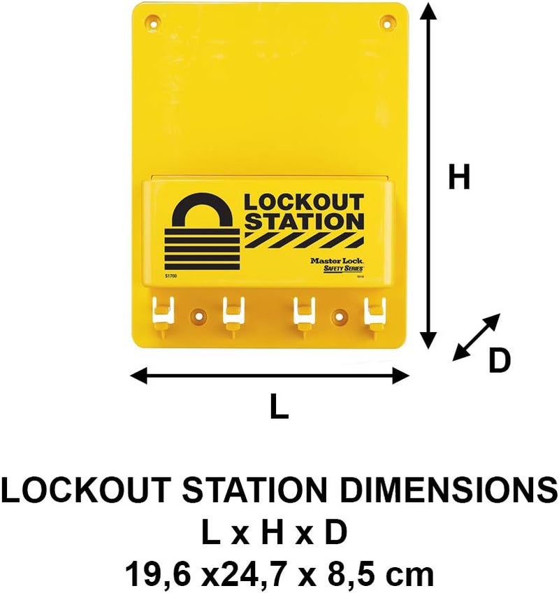 MasterLock - S1700 Compact Lockout Center, Unfilled , Yellow - Image 4