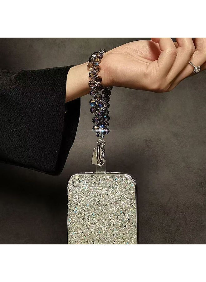 Beaded Phone Wrist Strap, Cellphone Lanyard Chain, Sparkling Wristlet Bracelet for Women - Image 5