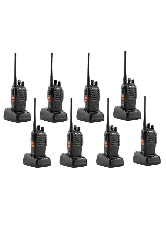 Baofeng 5W (8 Pcs) Walkie Talkies 2026 New Version BF-888S Handheld Two Way Radios Battery and Charger 2-4 KM