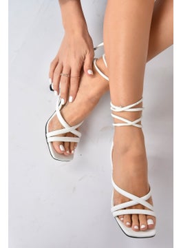 Fox Shoes White Women's Heeled Ankle Shoes K404070209  - Image 1