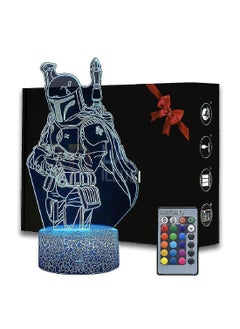 3D Star Wars Kids Night Light - With Timer, 7 Color Touch And 16 Remote Control Color Changing - Gift For Kids And Star Wars Fans