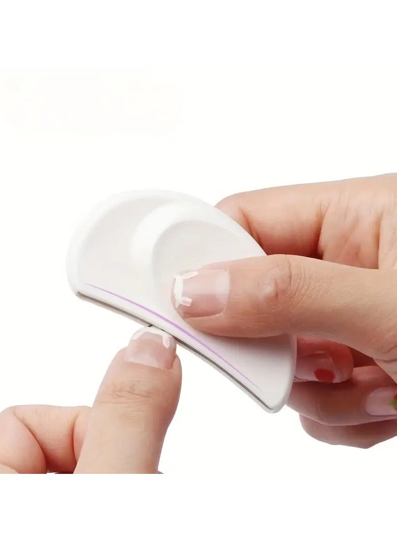 يوكانبي مجموعة 2 قطعة من ملف الأظافر المحترف - مبرد الأظافر من الفولاذ المقاوم للصدأ بتصميم نصف القمر المنحني، أداة صنفرة للمانيكير والباديكير، ملحق للعناية بالأظافر بدون رائحة للاستخدام في الصالونات والمنزل - Image 5