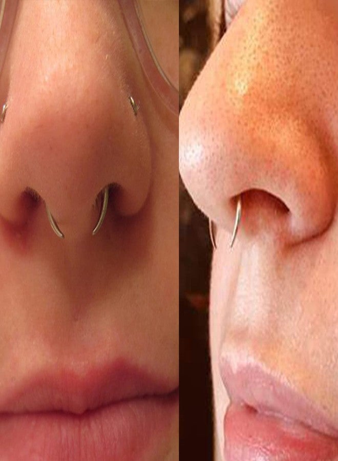 QWALIT Surgical Steel Septum Ring 16g - Septum Jewelry, Pincher, Nose Rings for Piercing 10mm - Image 3
