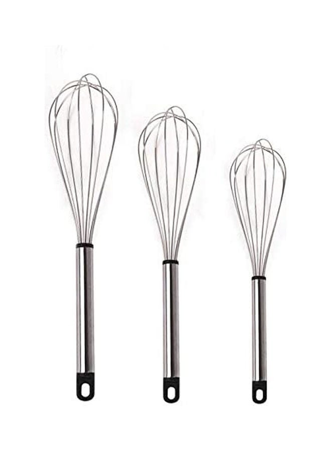 NIBEMINENT 3 Piece Egg Whisk Mini silver 70grams  - Image 1