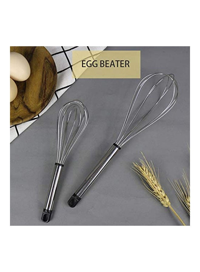 NIBEMINENT 3 Piece Egg Whisk Mini silver 70grams  - Image 2