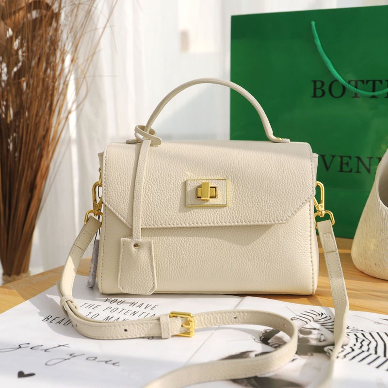 High-End Soft Leather Tote Bag Leather Women'S Bag New Fashion Gift Bag All-Match Portable Shoulder Messenger Bag - Image 1