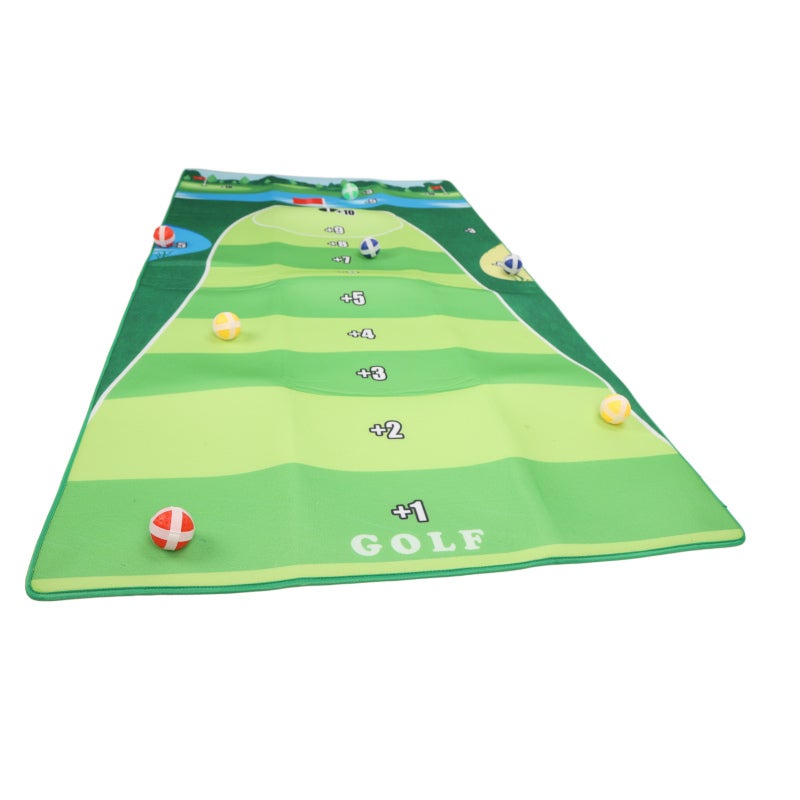 Chipping Game Mat Set: 20 Soft Balls 6 Ground Stakes Durable Washable Fabric - Portable Easy Operation Toss Game Toy for Family Kids Adults Indoor Outdoor Parties - Image 2