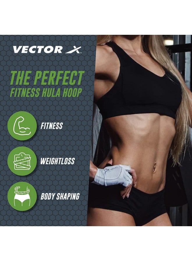 Vector X Hoola Hoop Fitness Exercise Weighted Detachable and Size Adjustable Design Hula Hoops for Adult, Lose Weight Fast by Fun Way, 8 Inter Lockable Pieces-26 inch Diameter - Image 4