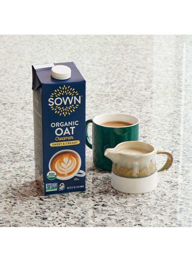 SOWN SOWN Organic Oat Creamer Sweet & Creamy - Barista Oat Milk Non Dairy Coffee Creamer - Plant Based, Dairy-Free, Vegan, Gluten-Free, Non-GMO, Shelf Stable - 32oz (Pack of 6)  - Image 4