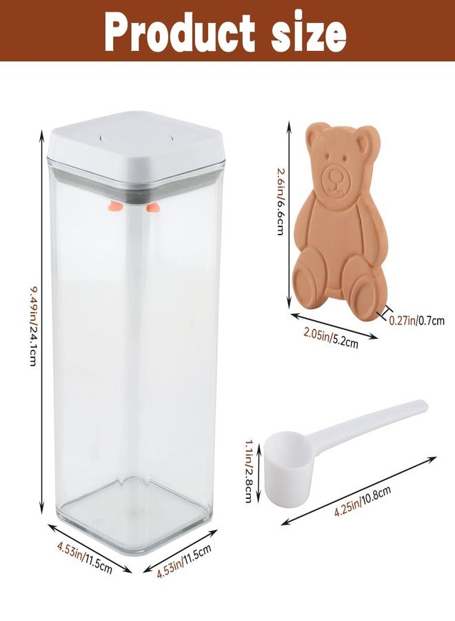 WeiLingBo Brown Sugar Keeper Storage Container With Lids Airtight, 2.3 Quart Brown Sugar Keeper Storage Container with Spoon, Food Saver Jar for Cookies or Crackers - Image 2