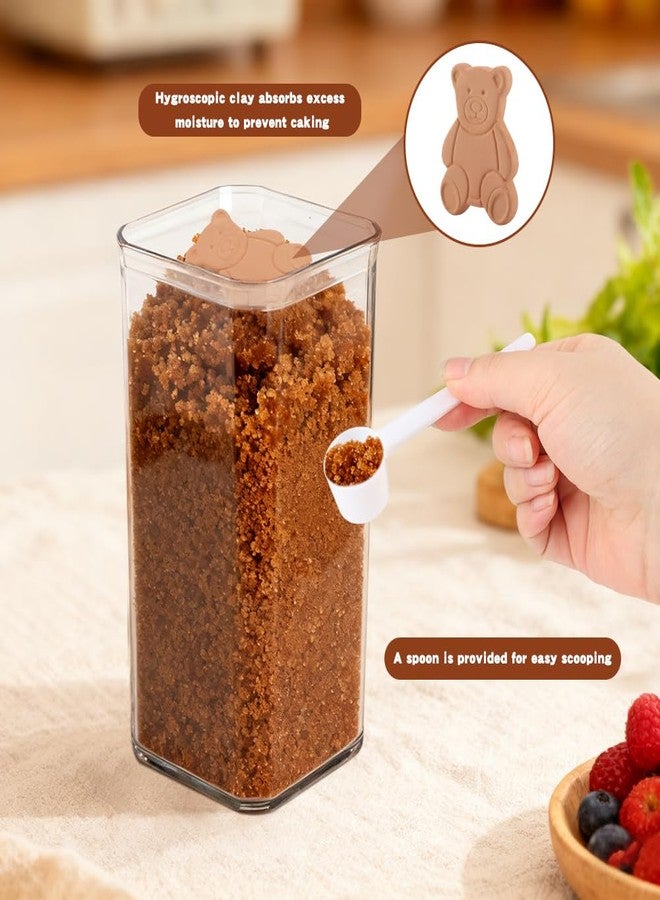 WeiLingBo Brown Sugar Keeper Storage Container With Lids Airtight, 2.3 Quart Brown Sugar Keeper Storage Container with Spoon, Food Saver Jar for Cookies or Crackers - Image 4