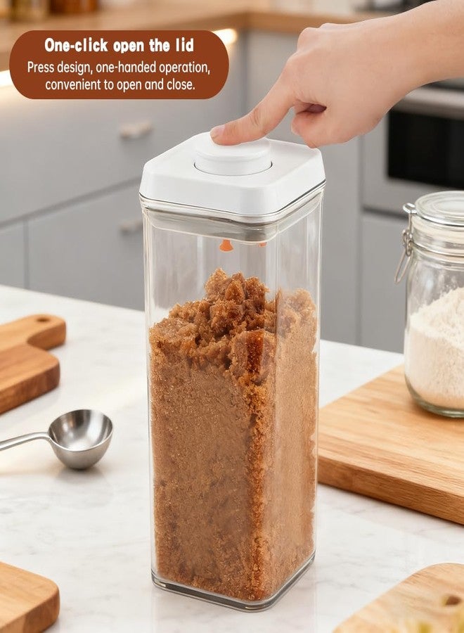WeiLingBo Brown Sugar Keeper Storage Container With Lids Airtight, 2.3 Quart Brown Sugar Keeper Storage Container with Spoon, Food Saver Jar for Cookies or Crackers - Image 3