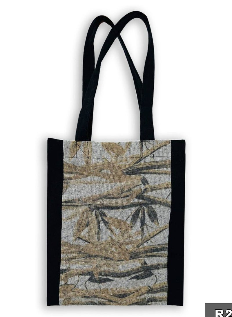 Gharibo Bags casual printed linen tote bag - Image 1
