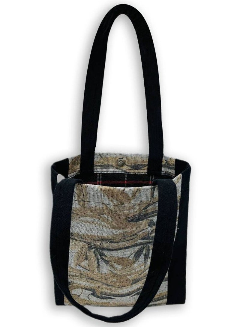 Gharibo Bags casual printed linen tote bag - Image 3